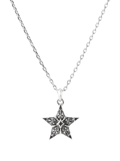 Emanuele Bicocchi Stella Pendant Necklace In Gray