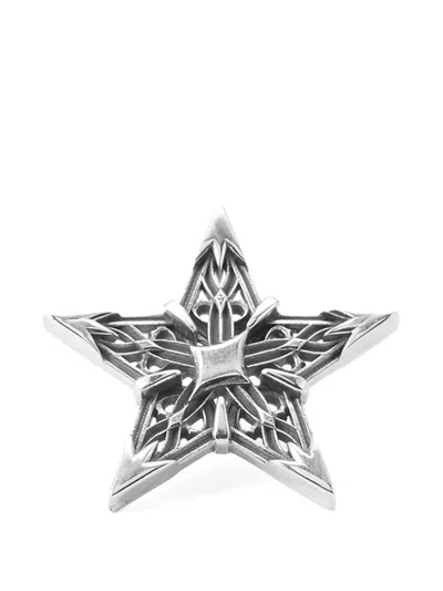 Emanuele Bicocchi Stella Star Brooch In Silver