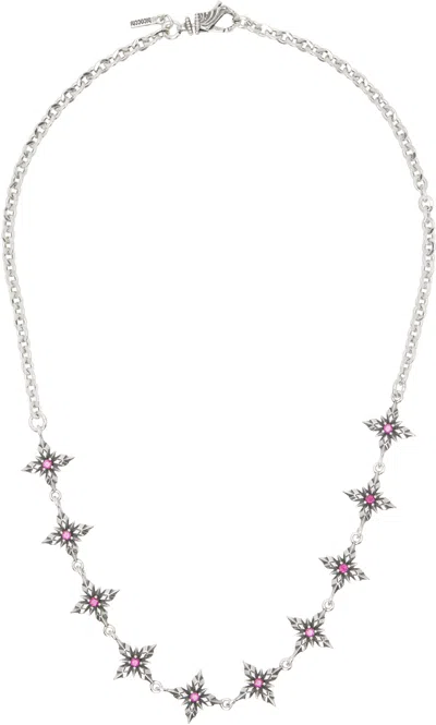 Emanuele Bicocchi Stella Ventis Crystal Necklace In Metallic