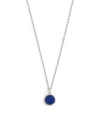 Emanuele Bicocchi Sterling Silver And Lapis Flourish Amulet Necklace In Silver