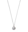 Emanuele Bicocchi Sterling Silver And Mother-of-pearl Flourish Amulet Necklace In Silver