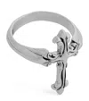 Emanuele Bicocchi Sterling Silver Avelli Cross Ring In Silver