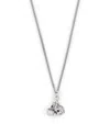 Emanuele Bicocchi Sterling Silver Skull Necklace In Silver
