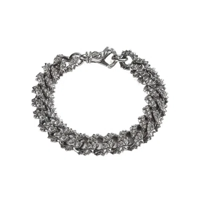 Emanuele Bicocchi Studded Chain Bracelet In Silver