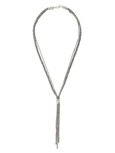 Emanuele Bicocchi Tie Chain Necklace In Silver
