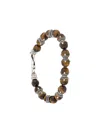 Emanuele Bicocchi Tiger Eye Beaded Bracelet In Brown