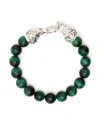 Emanuele Bicocchi Armband Mit Tigerauge-perlen In Green