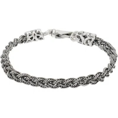Emanuele Bicocchi Tiny Braided Bracelet In Silver