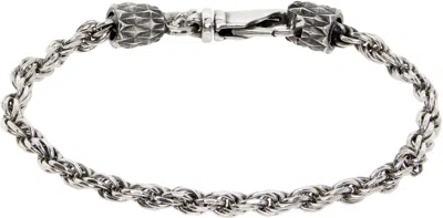 Emanuele Bicocchi Tiny French Rope Bracelet In Silver