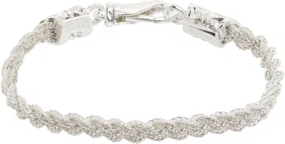 Emanuele Bicocchi Tiny Ice Braided Bracelet In Silver