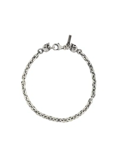 Emanuele Bicocchi Tiny Skull Bracelet In Silver