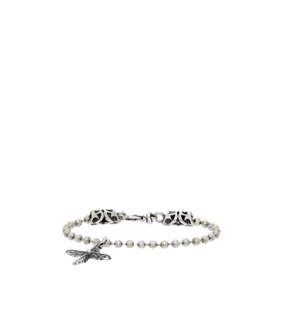 Emanuele Bicocchi Wave Bead Chain Bracelet In Gray
