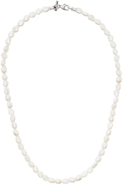 Emanuele Bicocchi Baroque Pearl Necklace In White