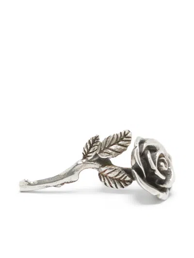 Emanuele Bicocchi Wild Rose Stud Earrings In Silver