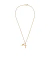Emanuele Bicocchi Wing  Cross Pendant In Yellow