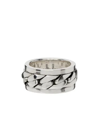 Emanuele Bicocchi Woven-effect Band Ring In White