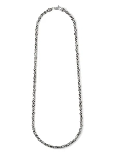 Emanuele Bicocchi Wrapped Rope-chain Necklace In Silver