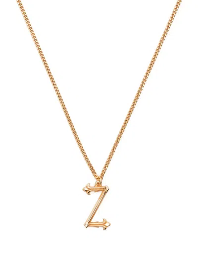 Emanuele Bicocchi Z Letter Pendant Necklace In Gold