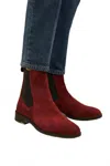 Emanuele Crasto Women's Mid Calf Leather Boots In Burgundy In Brown