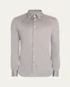 Emanuele Maffeis Men's Button-collar Pique Jersey Sport Shirt In Grey