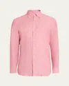 Emanuele Maffeis Men's Cotton Button-collar Sport Shirt In Pink