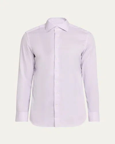 Emanuele Maffeis Men's Cotton Mini Stripe Dress Shirt In Lt Pink Lt Blue