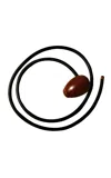 Emanuele Pantanella Design Mahogany And Black Leather Uovo Belt In Black