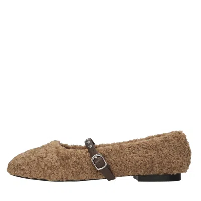 Emanuélle Vee Emanuelle Vee Flat Shoes In Marrone Scuri
