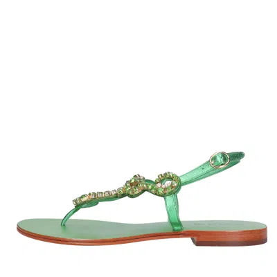 Emanuélle Vee Emanuelle Vee Sandals Green In Verde Blu E Verdi
