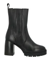Emanuélle Vee Woman Ankle Boots Black Size 6 Leather