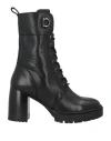 Emanuélle Vee Woman Ankle Boots Black Size 7 Leather
