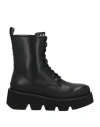 Emanuélle Vee Woman Ankle Boots Black Size 8 Leather