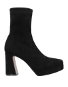 Emanuélle Vee Woman Ankle Boots Black Size 8 Leather In Black