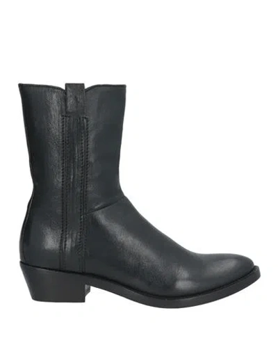 Emanuélle Vee Woman Ankle Boots Black Size 8 Leather