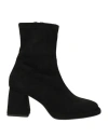 Emanuélle Vee Woman Ankle Boots Black Size 7 Synthetic Fibers
