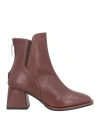 Emanuélle Vee Woman Ankle Boots Brown Size 7 Soft Leather