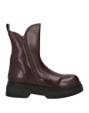 Emanuélle Vee Woman Ankle Boots Dark Brown Size 7 Leather