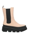 Emanuélle Vee Woman Ankle Boots Sand Size 9 Soft Leather In Beige