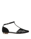 Emanuélle Vee Woman Ballet Flats Black Size 7 Leather In Black