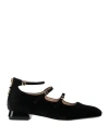 Emanuélle Vee Woman Ballet Flats Black Size 7 Textile Fibers In Black