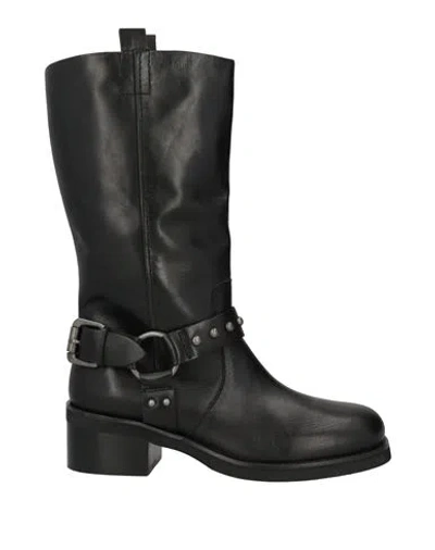 Emanuélle Vee Woman Boot Black Size 10 Leather