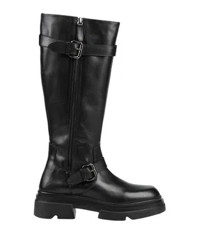 Emanuélle Vee Woman Boot Black Size 8 Cow Leather