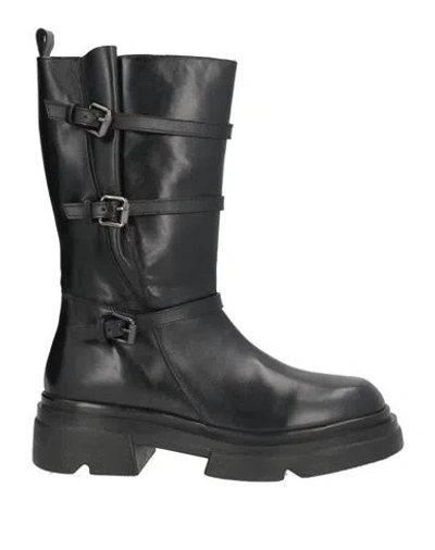 Emanuélle Vee Woman Boot Black Size 8 Leather
