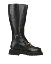 Emanuélle Vee Woman Boot Black Size 8 Soft Leather In Black