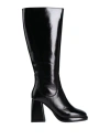 Emanuélle Vee Woman Boot Black Size 8 Soft Leather In Black