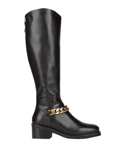 Emanuélle Vee Woman Boot Dark Brown Size 9 Calfskin
