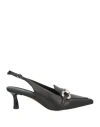 Emanuélle Vee Woman Loafers Black Size 8 Leather In Black