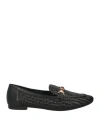 Emanuélle Vee Woman Loafers Black Size 8 Leather