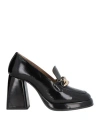 Emanuélle Vee Woman Loafers Black Size 8 Soft Leather