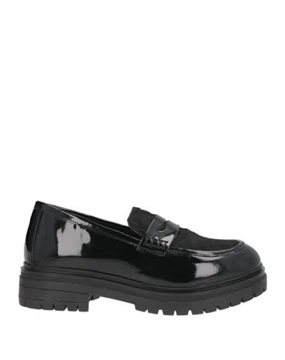 Emanuélle Vee Woman Loafers Black Size 9 Leather